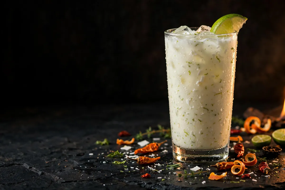 A coconut lemonade