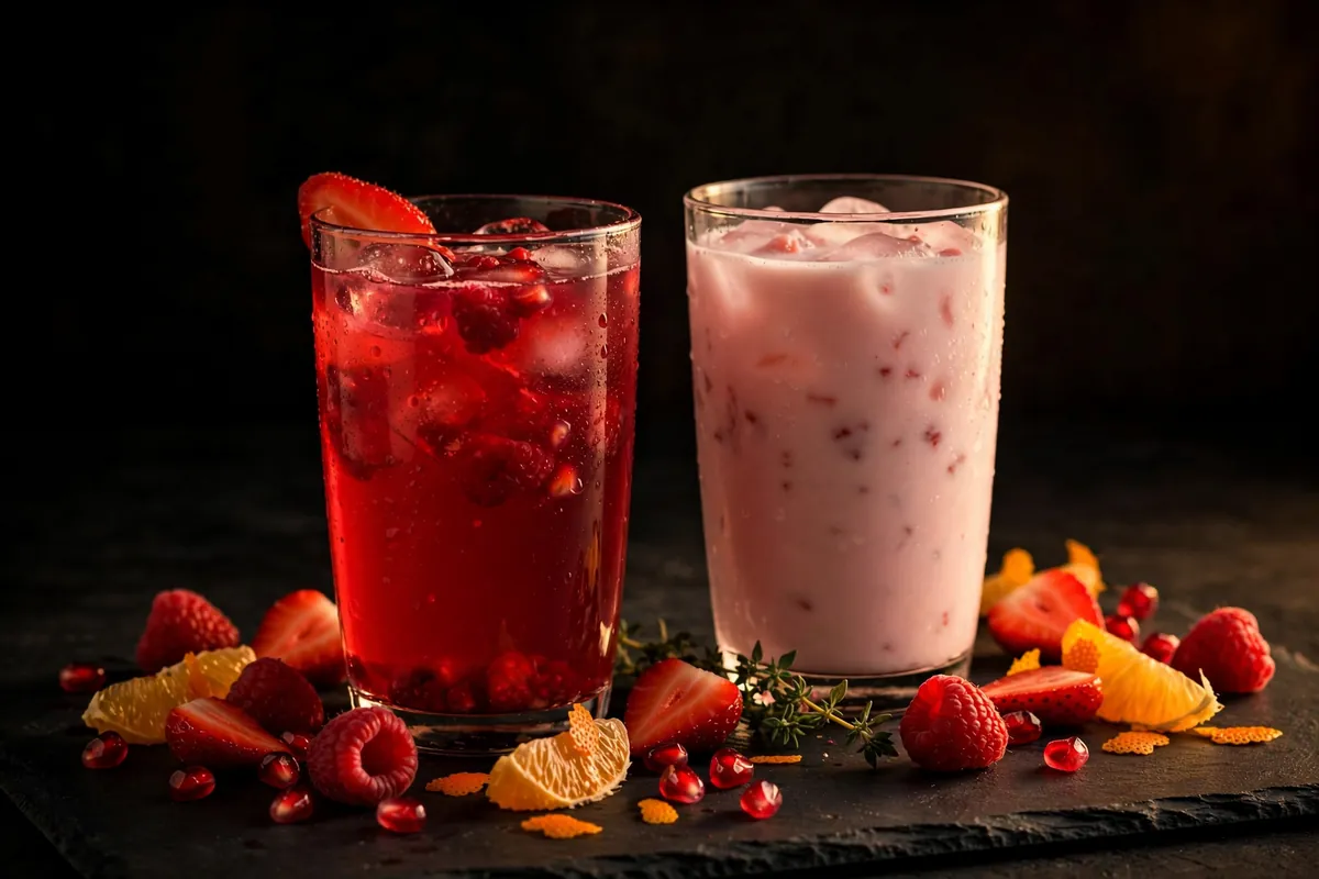 Two natural juices